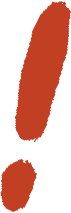 Hand-drawn exclamation flourish